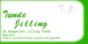 tunde jilling business card